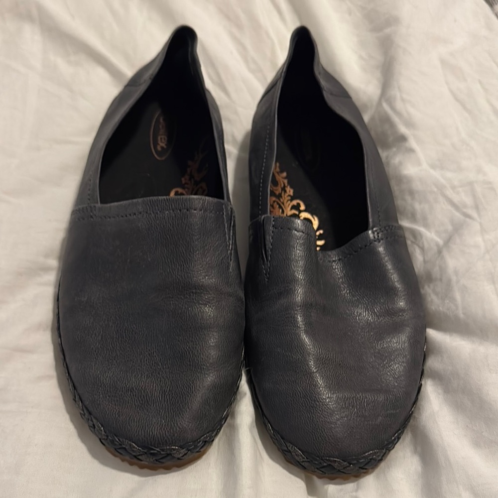 Aetrex Black Leather Flats